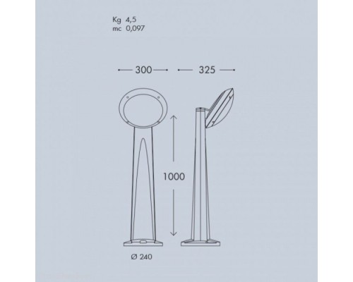Наземный фонарь Lucia 1R3.613.X10.AYE27 Fumagalli