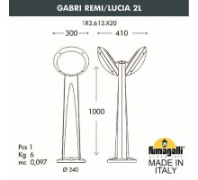 Наземный фонарь Lucia 1R3.613.X20.WYE27 Fumagalli