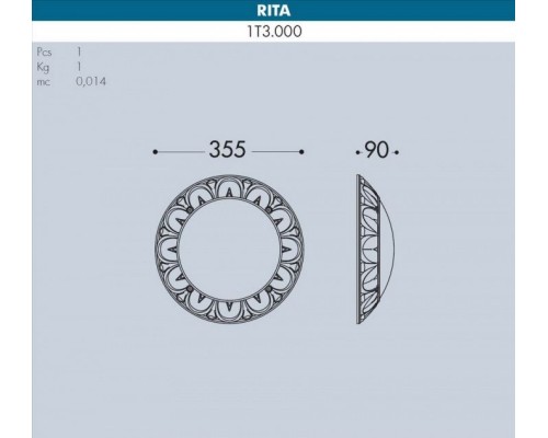 Настенный светильник уличный Rita 1T3.000.000.WYE27 Fumagalli