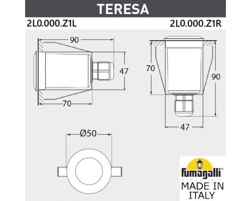 Встраиваемый светильник уличный Teresa 2L0.000.000.LXZ1L Fumagalli