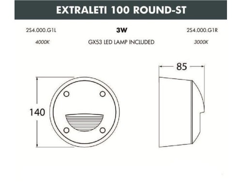 Встраиваемый светильник уличный Leti 2S4.000.000.AYG1L Fumagalli