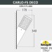 Настенный светильник уличный Carlo Deco DR3.571.000.WXU1L Fumagalli