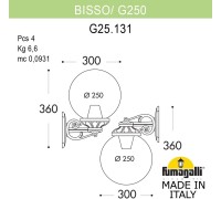 Настенный фонарь уличный GLOBE 250 G25.131.000.VZF1RDN Fumagalli