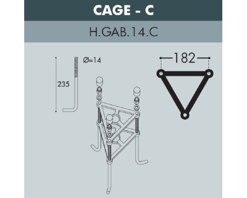 Наземный фонарь GLOBE 300 G30.202.R20.VYF1R Fumagalli