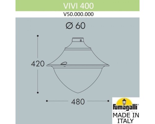 Плафон Vivi V50.000.000.LXD6L Fumagalli
