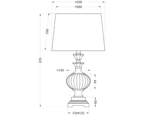 Интерьерная настольная лампа  22-86946 Garda Decor
