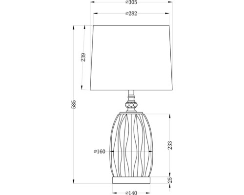 Интерьерная настольная лампа  22-87755 Garda Decor