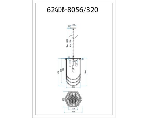 Подвесная люстра  62GDM-8056-320 Garda Decor