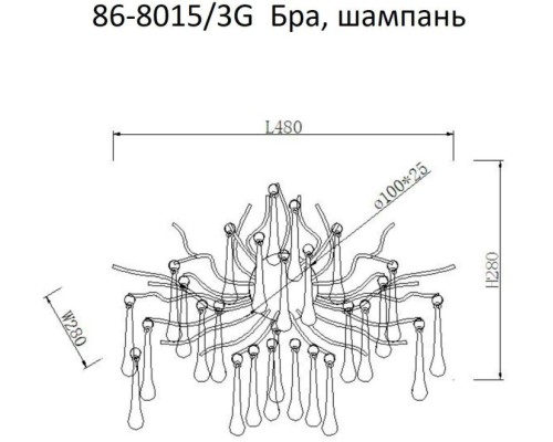 Бра  86-8015/3G Garda Decor