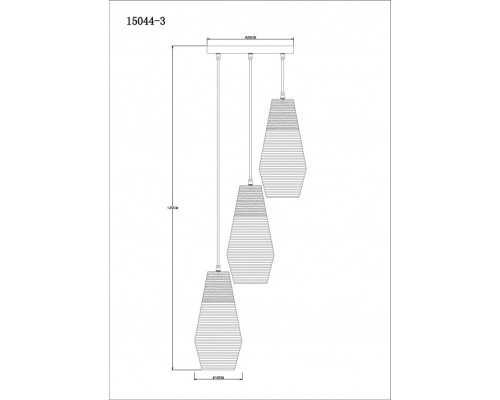 Подвесной светильник Wayne 15044-3 Globo