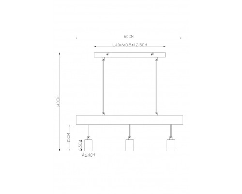 Подвесной светильник Jakob 15327-3N Globo