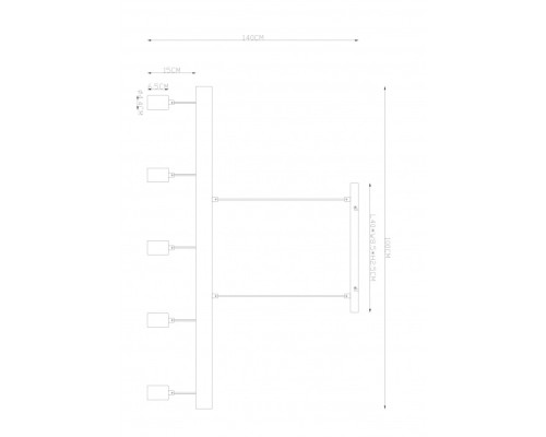 Подвесной светильник Jakob 15327-5N Globo