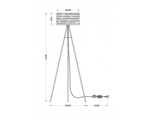 Торшер Tunno 15342S Globo