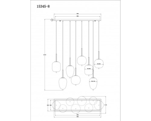 Подвесной светильник Blacky 15345-8 Globo