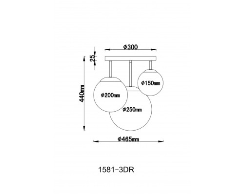 Подвесной светильник Joel 1581-3DR Globo