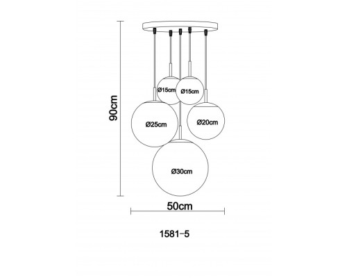 Подвесной светильник Balla 1581-5 Globo