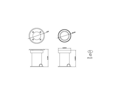 Встраиваемый светильник уличный Style Ii 31100 Globo