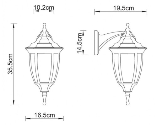 Настенный фонарь уличный Nyx I 31721 Globo
