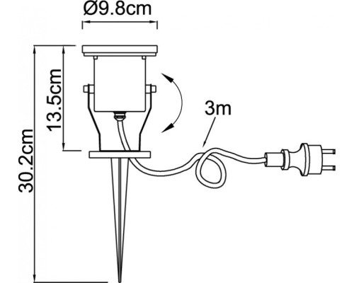 Грунтовый светильник Style 32075 Globo
