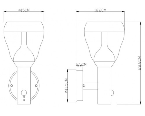 Настенный светильник уличный Monte 32250S Globo