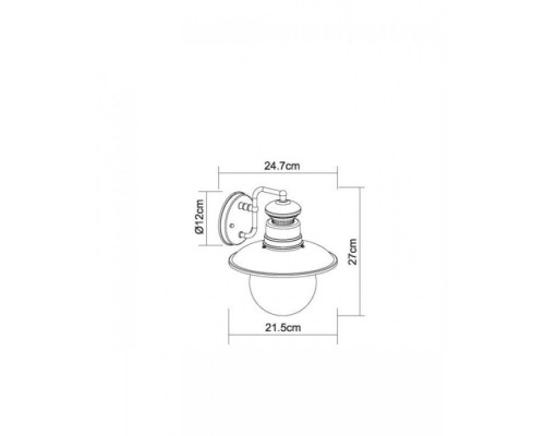 Настенный фонарь уличный Sella 3272R Globo