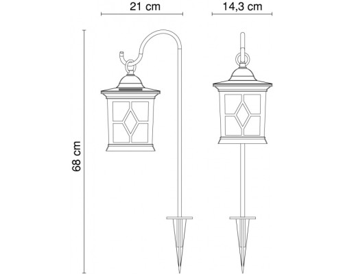Наземный светильник Solar 33271 Globo