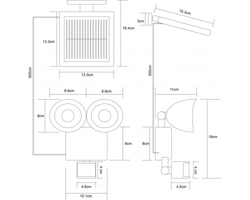 Настенный светильник уличный Solar 3723S Globo