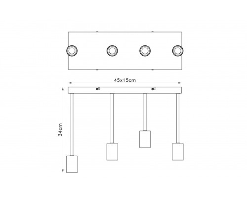 Подвесной светильник Martha 54008-4D Globo