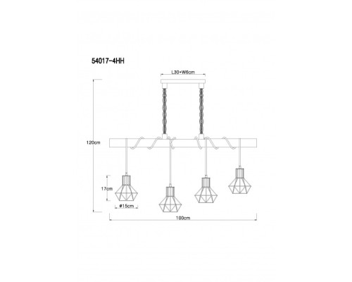 Подвесной светильник Priska 54017-4HH Globo