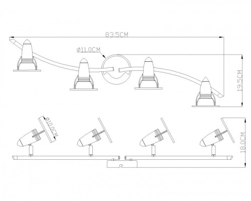 Спот Frances I 54120-4 Globo