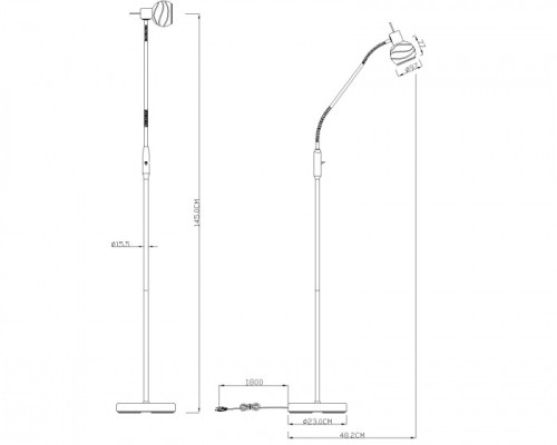 Торшер Elliott 54341-1S Globo