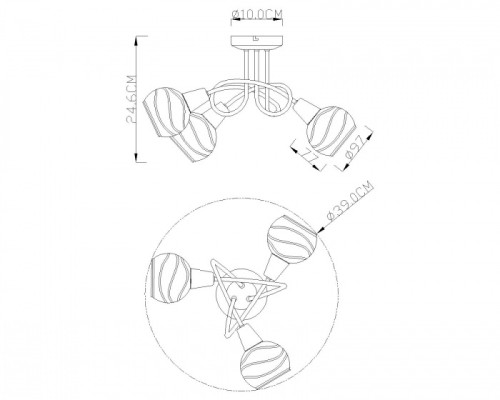 Потолочная люстра Roman 54348-3 Globo
