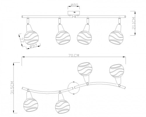 Спот Roman 54348-4 Globo