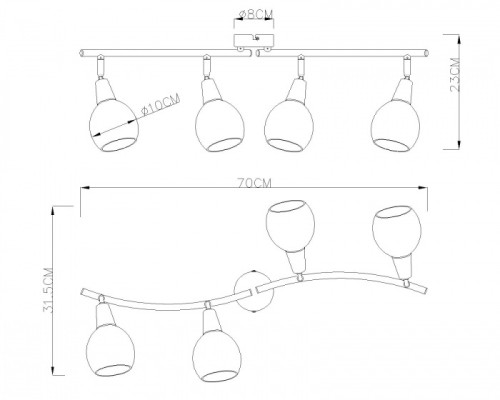 Спот Elliott 54351-4 Globo