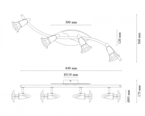 Спот Lord 5438-4 Globo