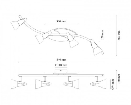 Спот Lord II 5441-4 Globo