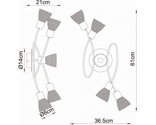 Потолочная люстра Panna 54533-5D Globo