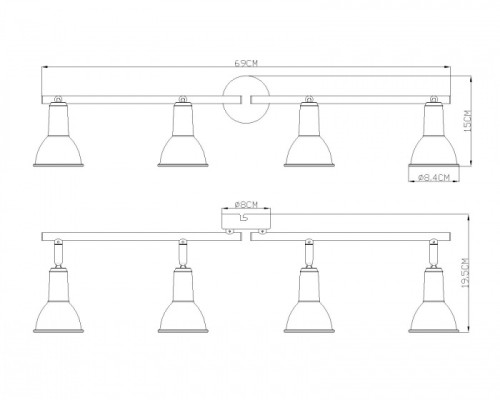 Спот Caldera 54648-4 Globo