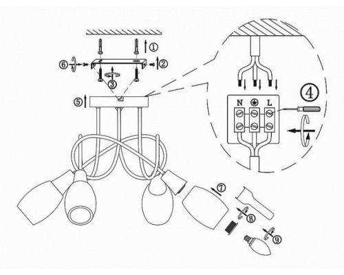 Потолочная люстра Gillian 54983-4D Globo