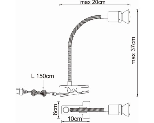 Интерьерная настольная лампа Fina 57996-1K Globo