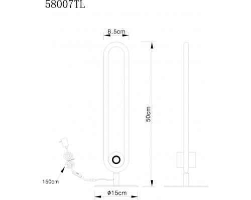 Интерьерная настольная лампа Toppole 58007TL Globo