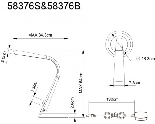 Офисная настольная лампа Mitti 58376S Globo