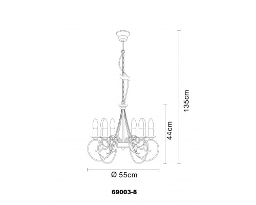 Подвесная люстра Truncatus 69003-8 Globo