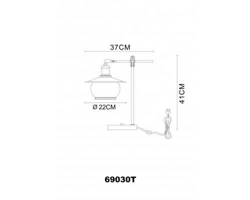 Интерьерная настольная лампа Nevis 69030T Globo