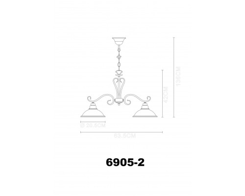 Подвесной светильник Sassari 6905-2 Globo