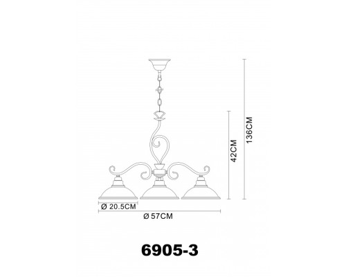 Подвесная люстра Sassari 6905-3 Globo