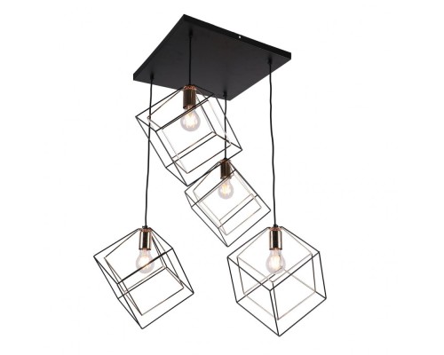 Подвесной светильник MD.0830-4-P BK+FGD Imex