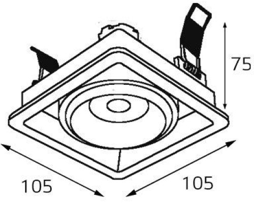 Точечный светильник DE DE-311 black Italline