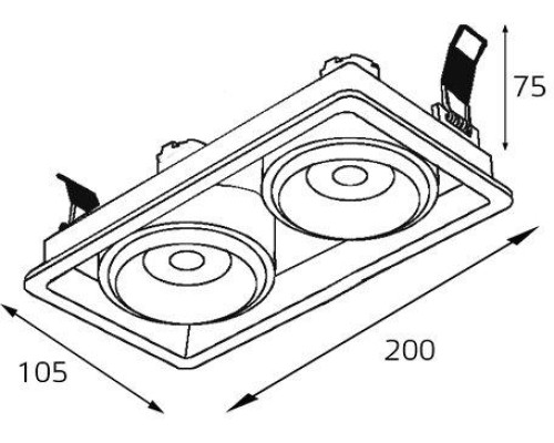 Точечный светильник DE DE-312 black Italline