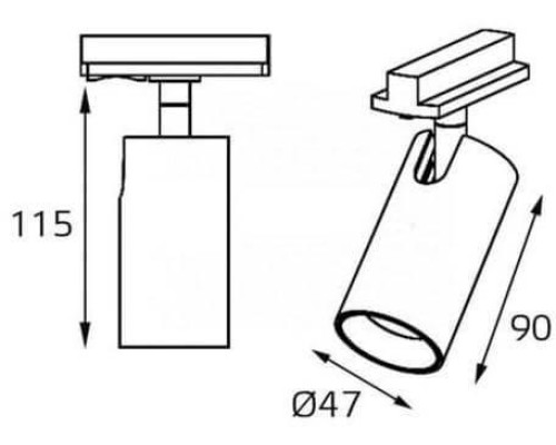 Трековый светильник  TR 3006 gold Italline